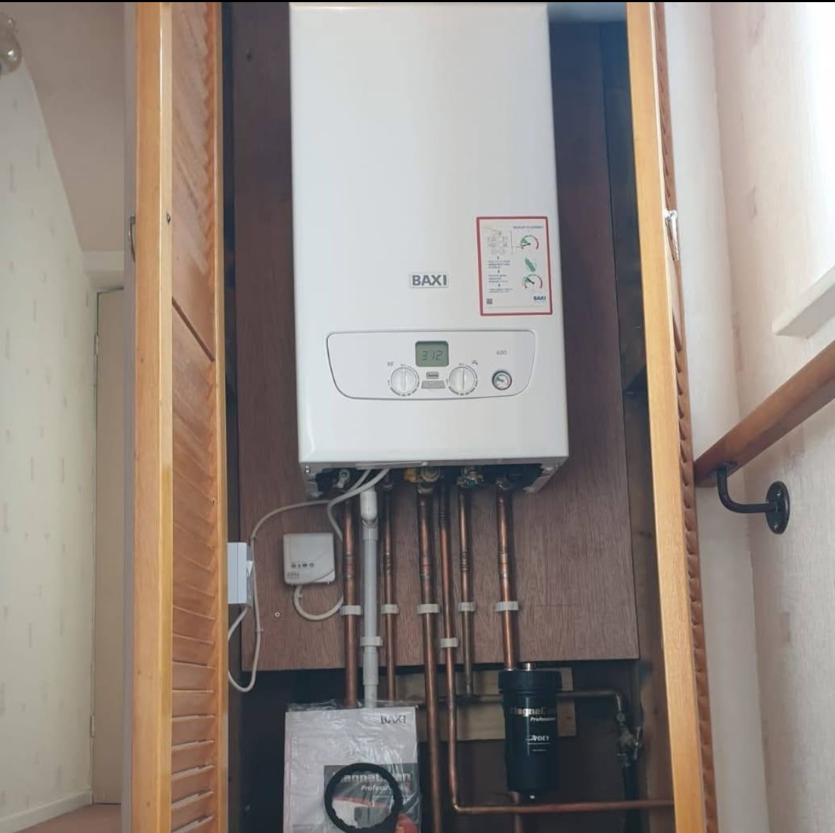 Airing cupboard boiler installation Whittle-Le-Woods